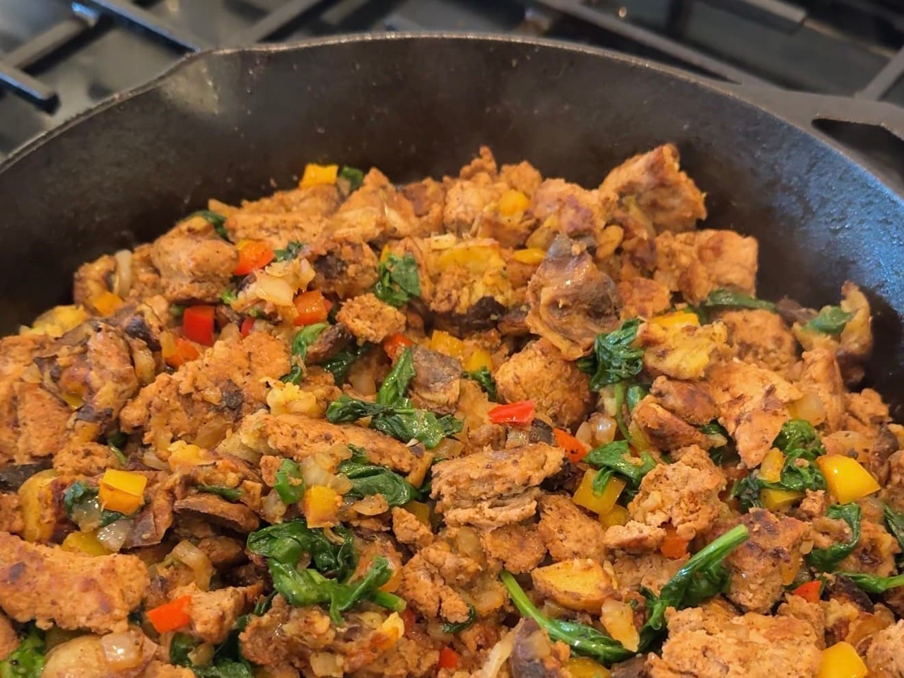 Crispy turkey breakfast hash