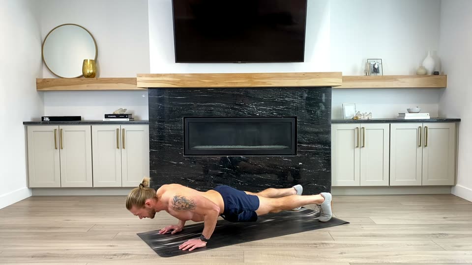 Push up pulses, side view